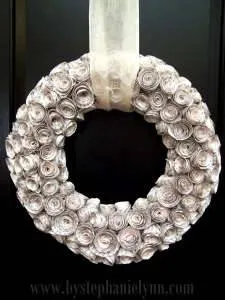 diy paper flower christmas wreath
