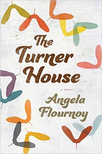 The Turner House by Angela Flournoy, a white cover with several pastel-colored leaves on it
