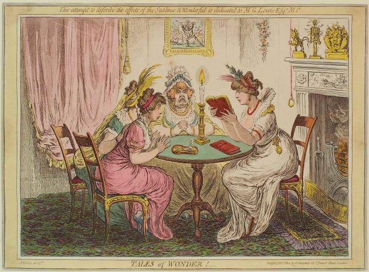 Tales of wonder! - a caricature by James Gillray from 1802.