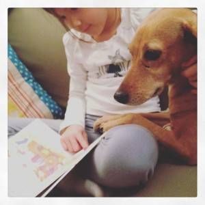 Reading to the dog