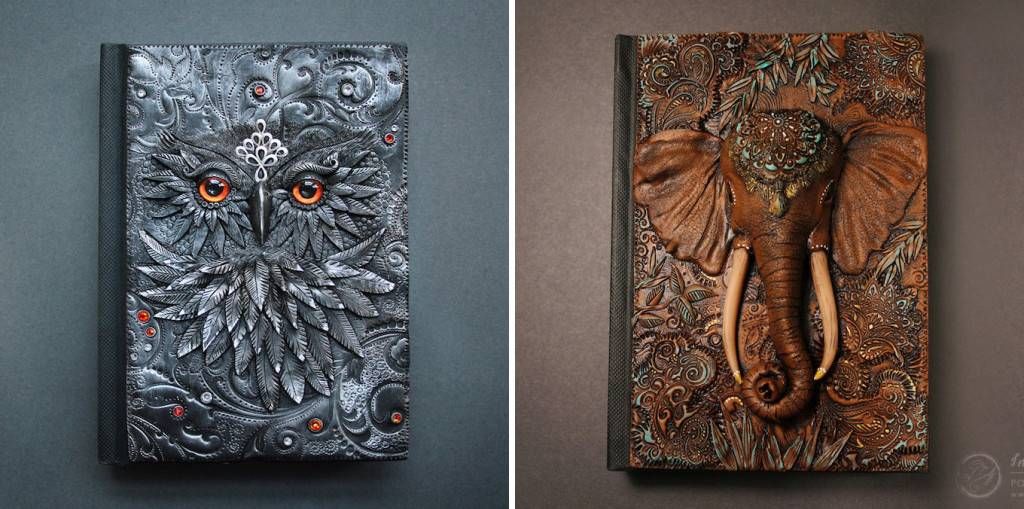 Custom Polymer Clay Journal by Mandarin Duck