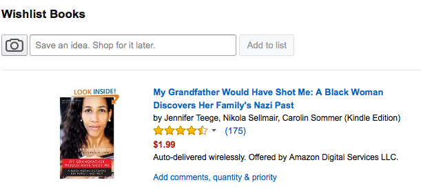 Amazon Wishlist for Jennifer Teege My Grandfather Would Have Shot Me