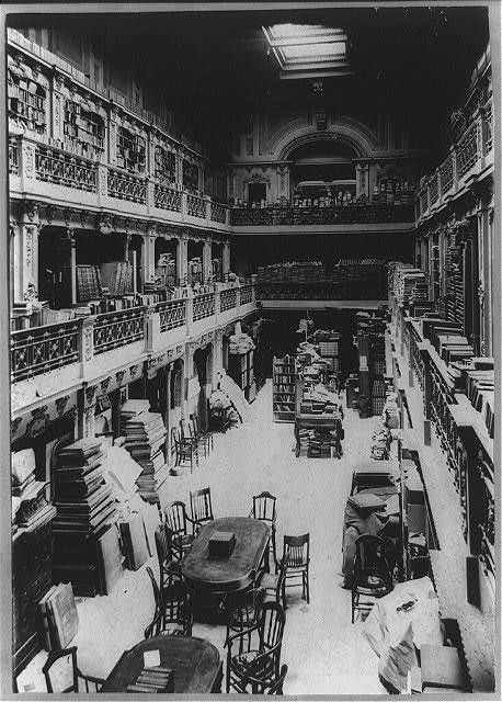 Library of Congress in US Capitol Building c 1897