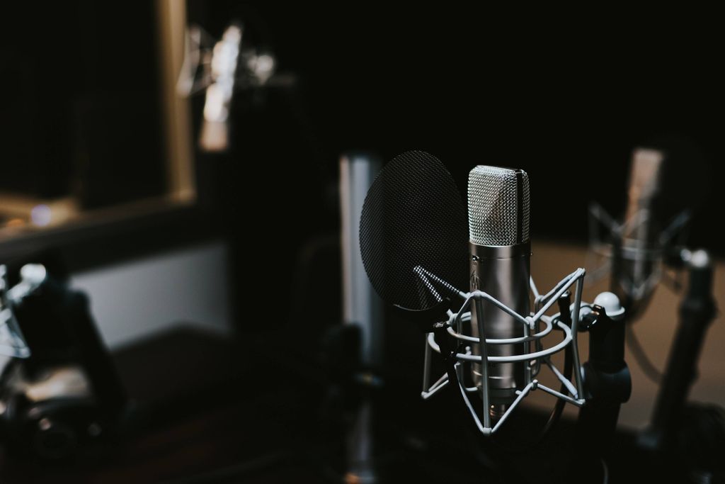 audiobook recording studio microphone