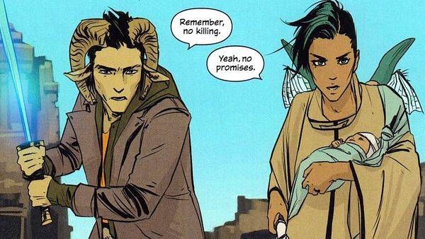 Saga Panel from Sci-fi and Fantasy Comics to Cure Your Superhero Hangover | Bookriot.com 