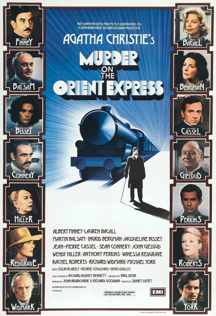 murder on the orient express 1974 movie poster