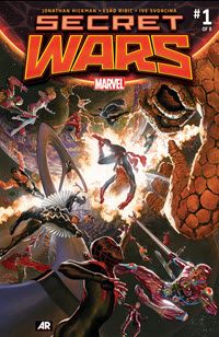 Secret Wars by Jonathan Hickman and Esad Ribic book cover
