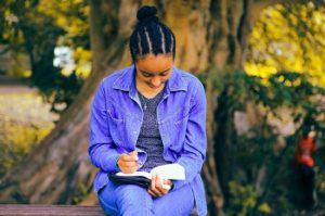 Girl reading a book