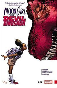 Moon Girl and Devil Dinosaur from 50 Beautiful Book Covers Featuring Black Women | bookriot.com