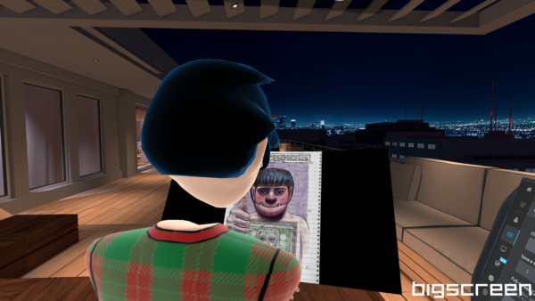 Screenshot of reading Emil Ferris's My Favorite Thing is Monsters in Virtual Reality