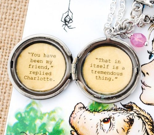 charlotte's web quote locket