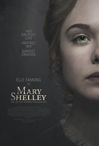 movie poster for the mary shelley movie trailer starring elle fanning
