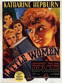 Poster for 1933 movie of Little Women starring Katharine Hepburn in In Defense of Amy March | BookRiot.com