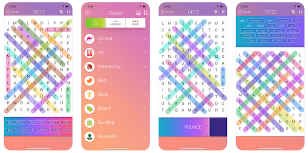 Word Search Pro game app screenshot