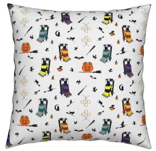 Custom Harry Potter Fabric white background halloween themed print