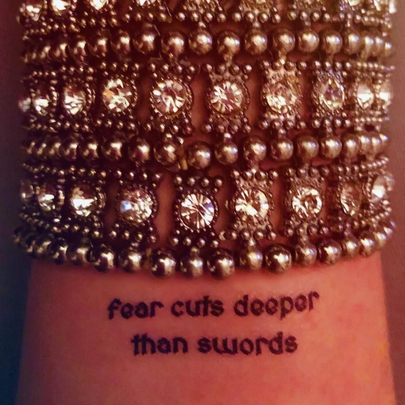 fear cuts deeper than swords game of thrones temporary tattoos