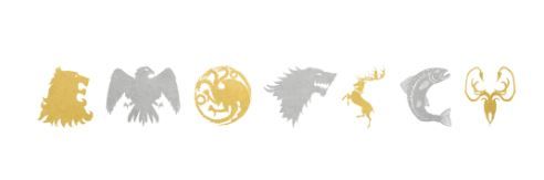 game of thrones temporary tattoos seven houses
