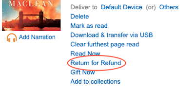 how to return a Kindle bool