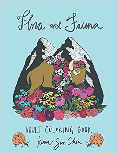 Flora and Fauna- A coloring book for adults book cover
