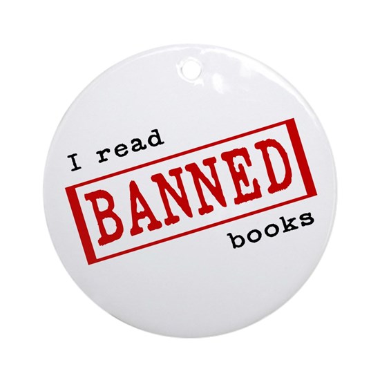 I read banned books ornament