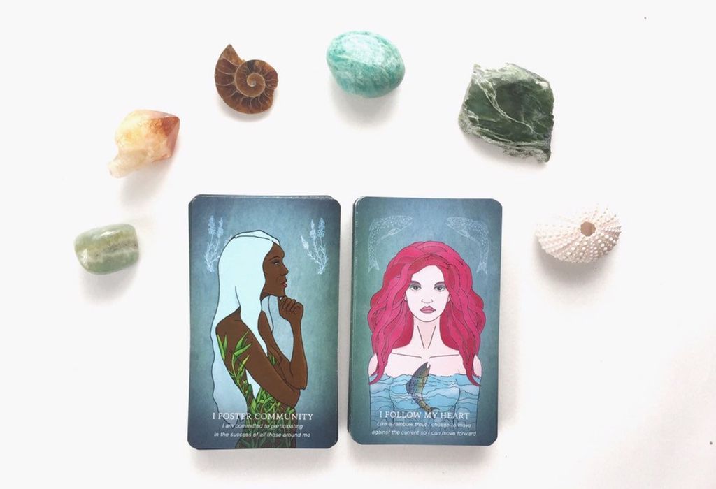 Two cards from the Song of My Heart oracle deck