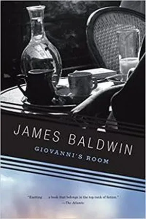 book cover of Giovanni's Room by James Baldwin. Link: https://images-na.ssl-images-amazon.com/images/I/51HeA5Qp7jL._SX318_BO1,204,203,200_.jpg