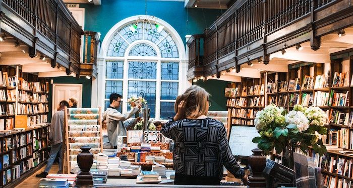 image of the inside of a bookstore