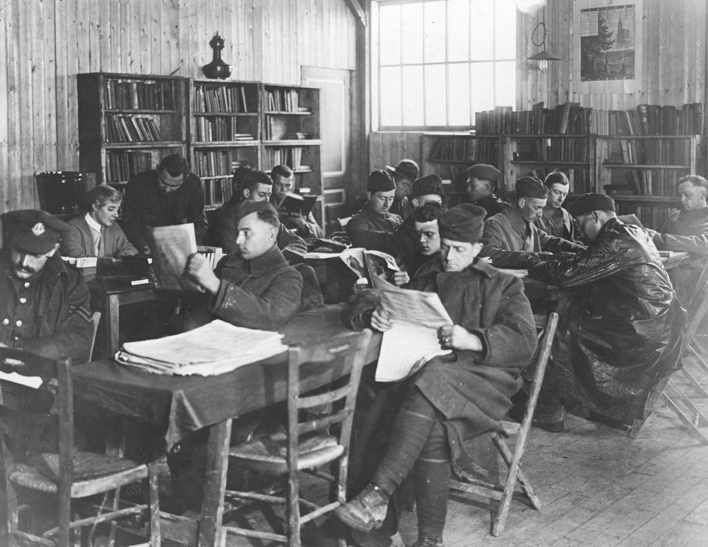 An American Library Association Library in France, From A.L.A Archives. Sourced from National Archives