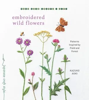 Book cover image for Embroidered Wild Flowers