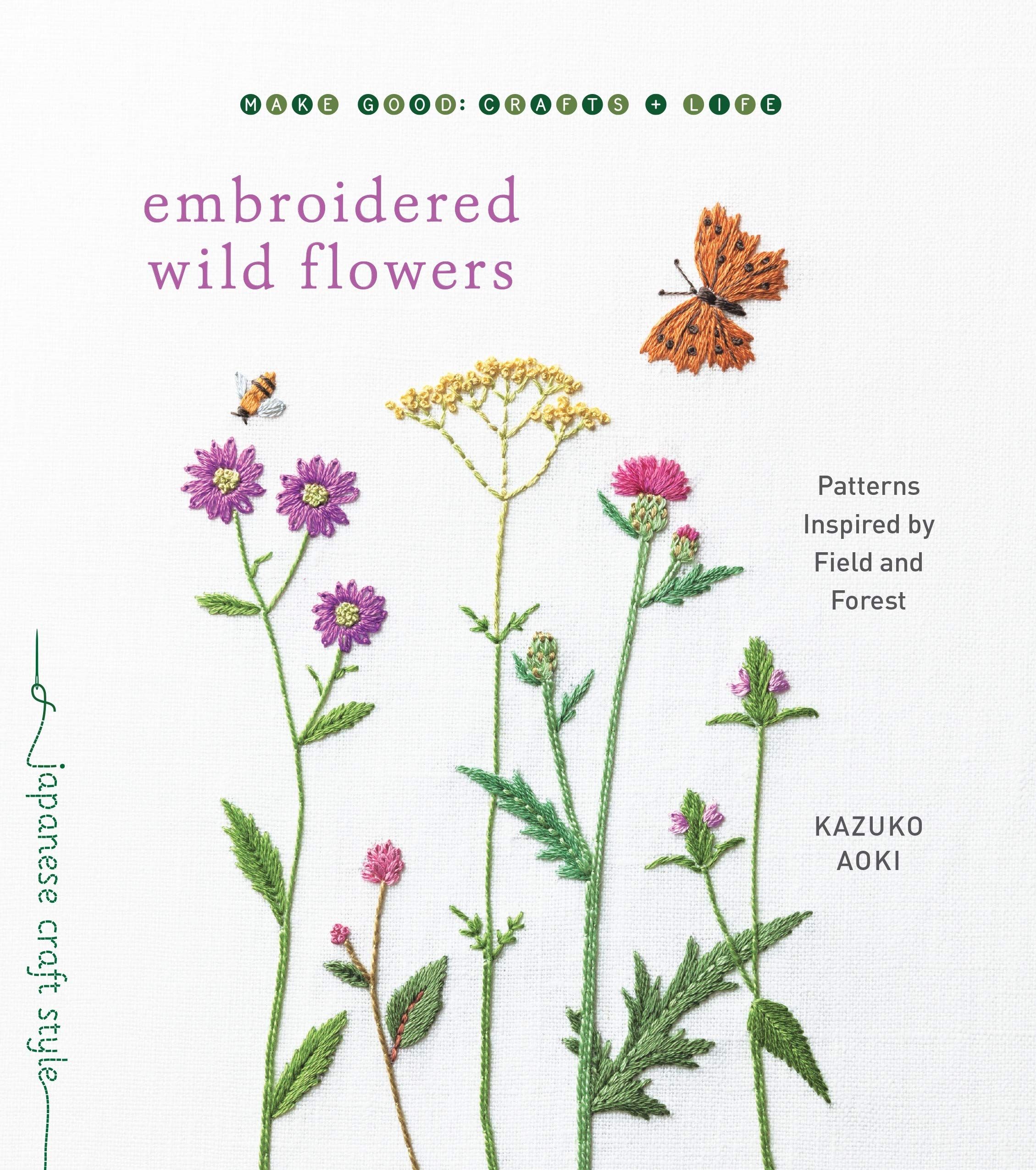 Book cover image for Embroidered Wild Flowers