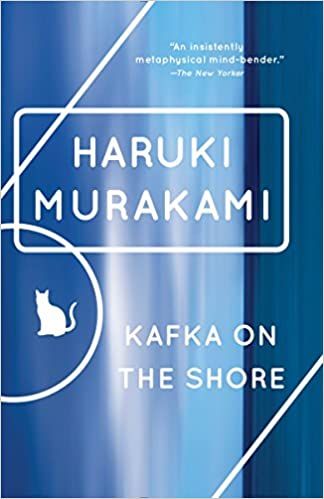 Kafka on the Shore cover with a cat silhouette illustration