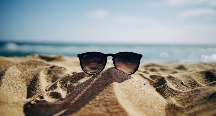 sunglasses on the beach for summer