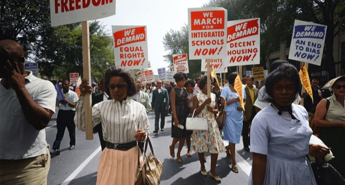 Black women activists at civil rights march on Washington, D.C.