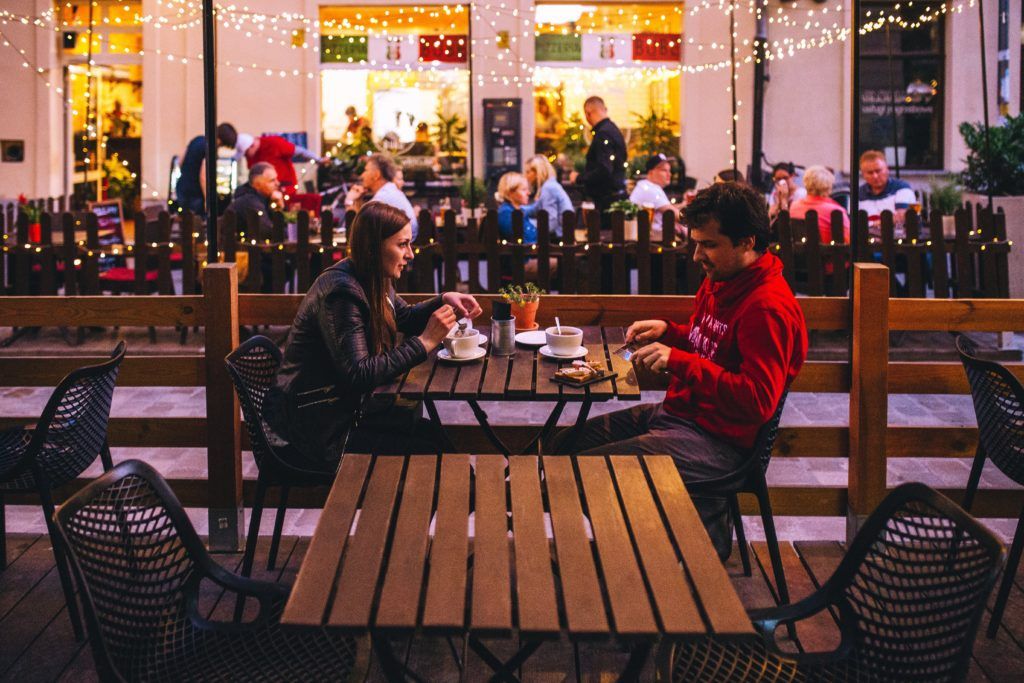 couple dining out