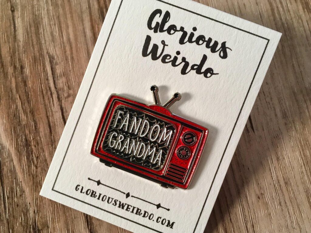 Fandom Grandma enamel pin