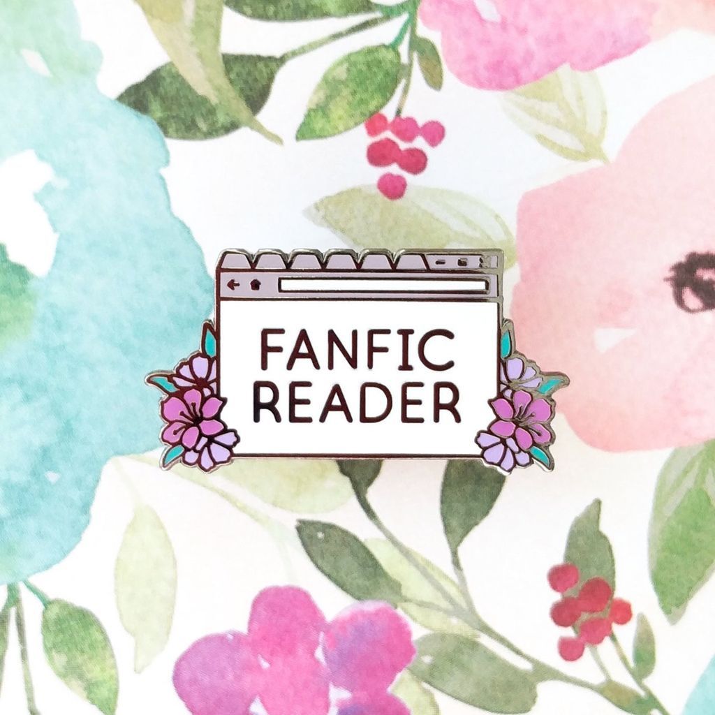 Fanfic Reader enamel pin