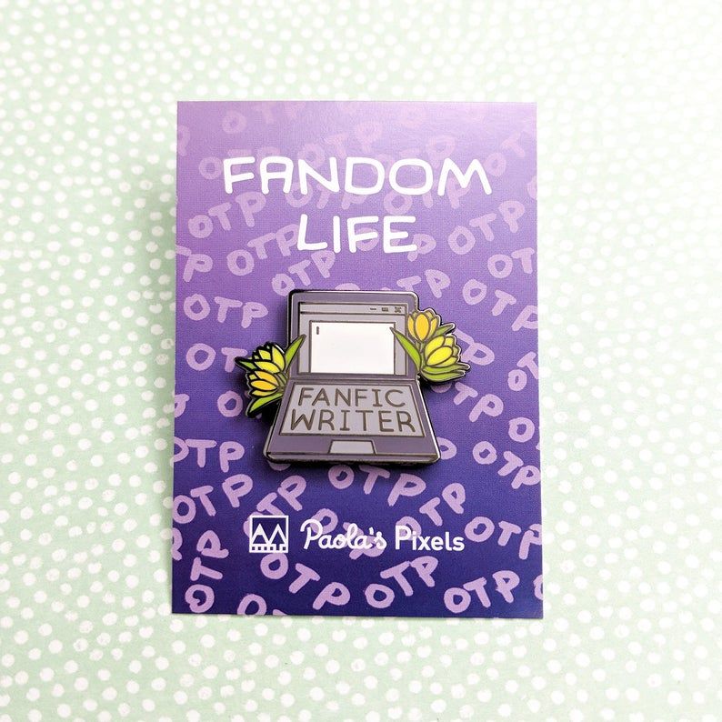 Fanfic Writer enamel pin