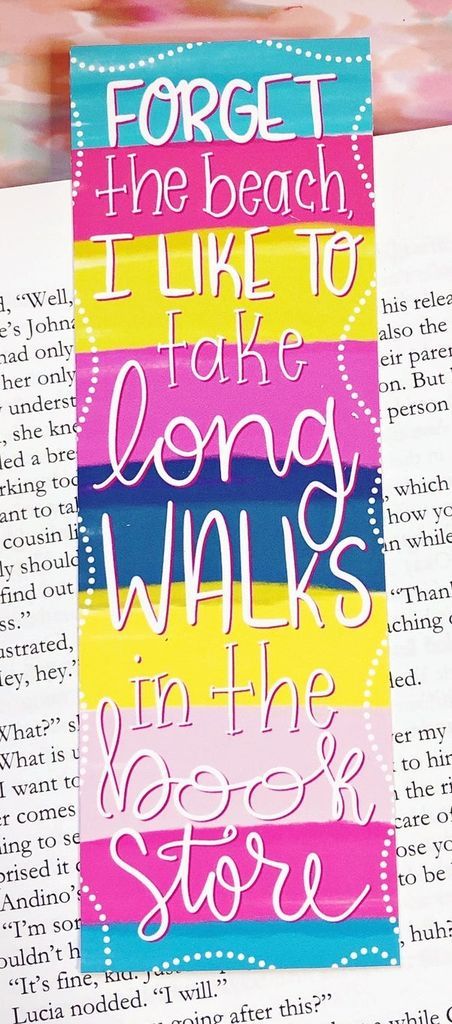 Forget the Beach, I Like to Take Long Walks in the Bookstore Funny Bookmark