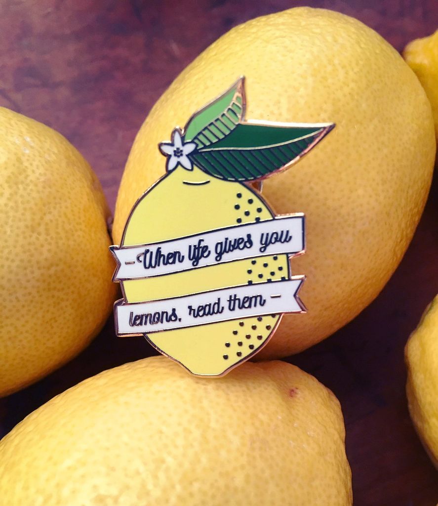 Lemon fanfics enamel pin