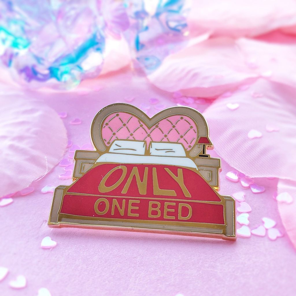 Only One Bed enamel pin