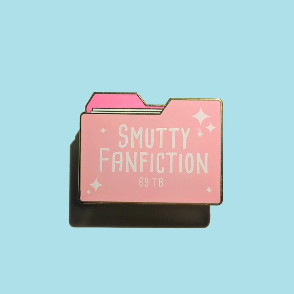 Smutty Fanfiction Folder enamel pin