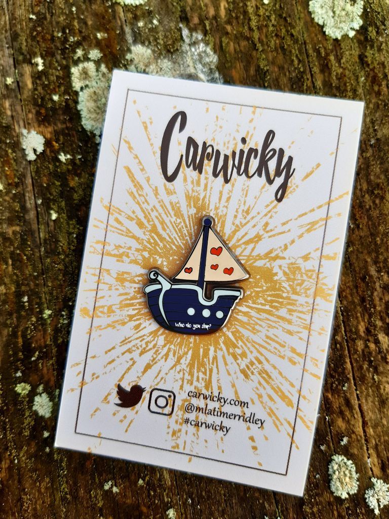 Who Do You Ship? enamel boat pin