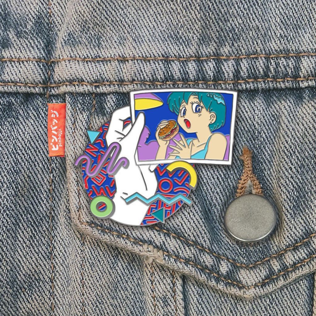 Ami sailor moon burger pin