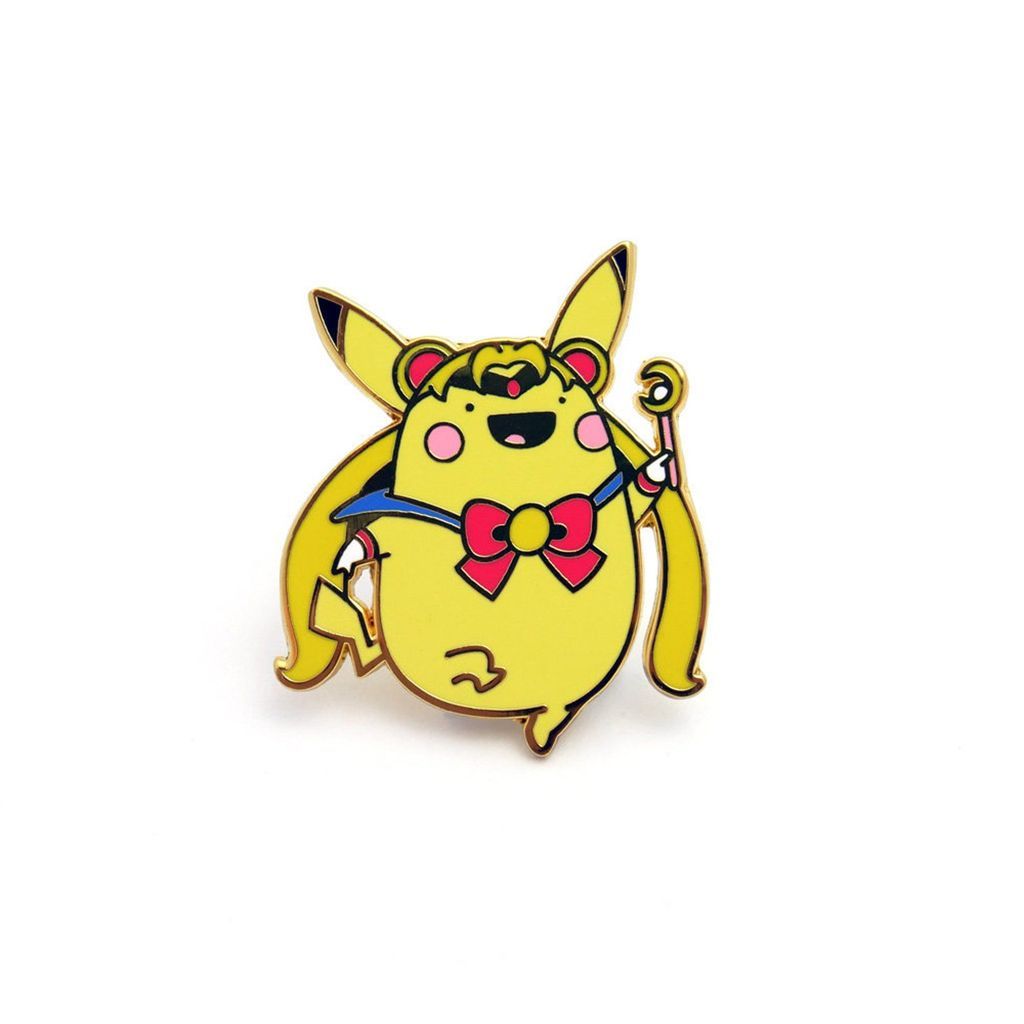 Sailor Pikamoon Pokemon and Sailor Moon enamel pin