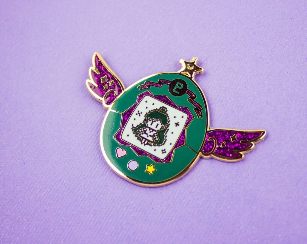 Sailor Pluto tamagotchi enamel pin