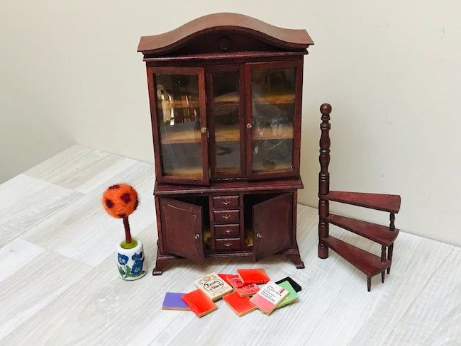 Dollhouse bookcase cabinet