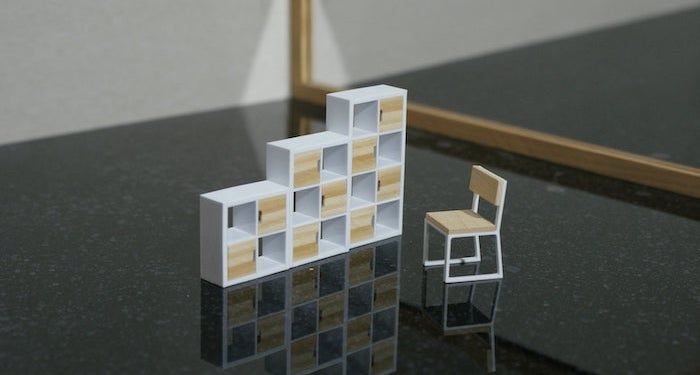 modular dollhouse bookshelves