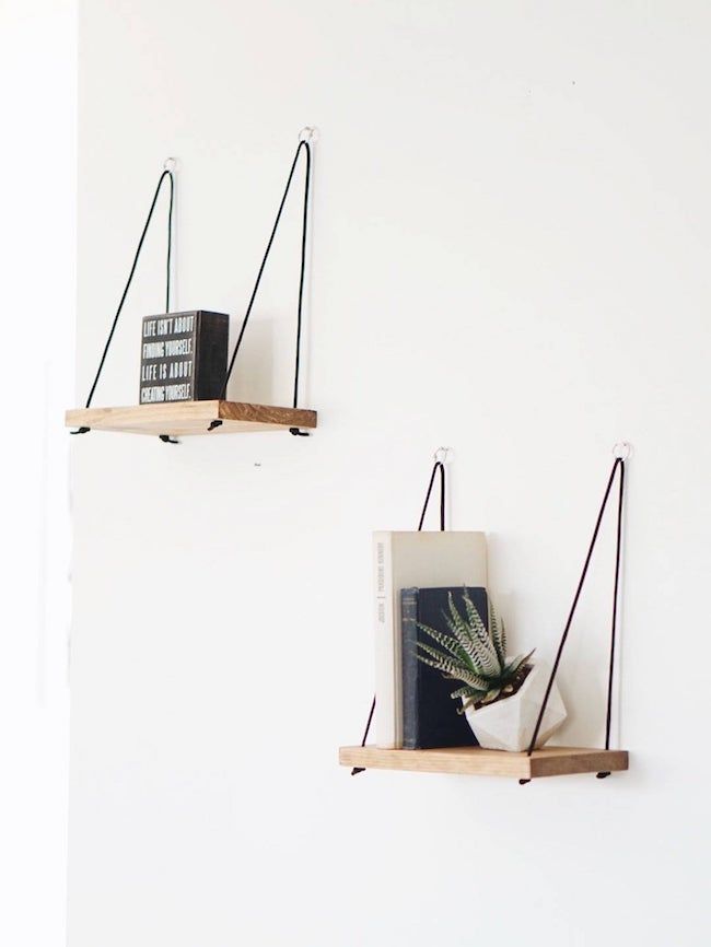 Two small hanging shelves