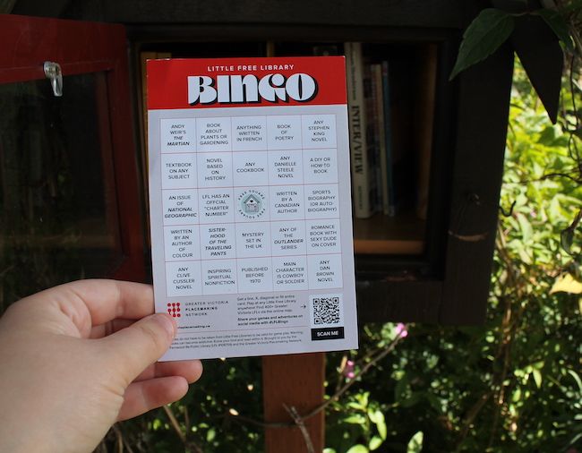 Little Free Library bingo card