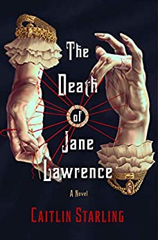 book cover with two hands and the title "The Death of Jane Lawrence"